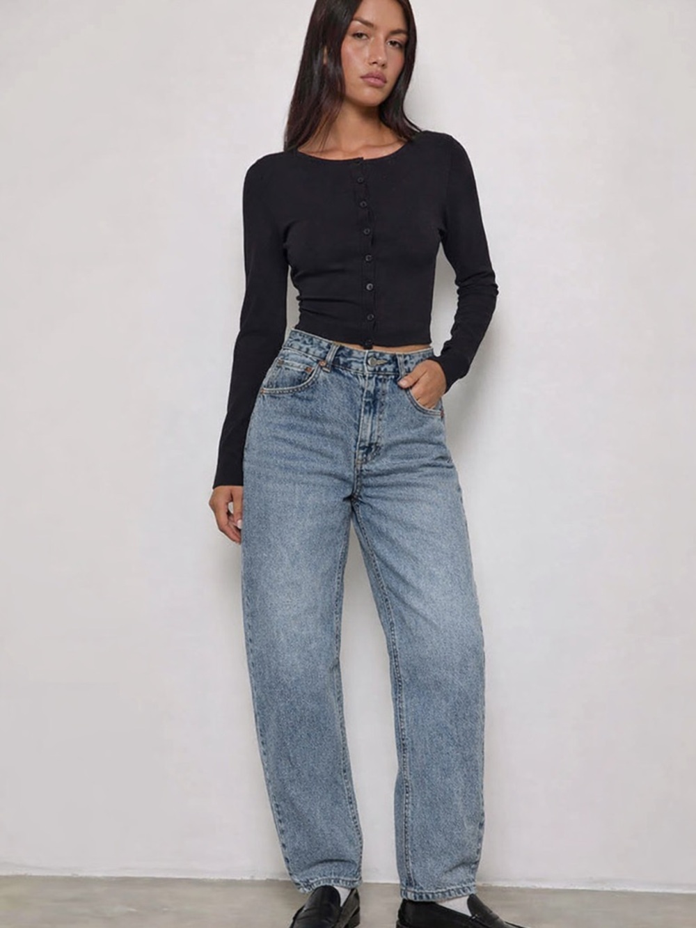 Vintage S.O.N.G. Mid Rise Barrel Jeans | 90s Acid Wash Horseshoe Denim Size 26